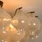 Tulipan Glass & Brass Flushmount Chandelier from Kalmar, 1960s 7