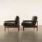 Armchairs in Teak & Leatherette, 1960s, Set of 2, Image 13