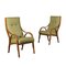 Armchairs Meneghetti Stoppino Gregotti Foam Fabric Wood Italy 60s 70s, Image 1