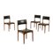 Stühle aus Buche & Kunstleder von Giuseppe Gibelli, 1960er, 4er Set 1