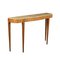 Console Table in Walnut Veneer, Maple & Marble, 1950s, Image 1