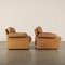 Foam Leather Armchairs by Tobia Scarpa, 1960s, Set of 2 3