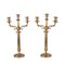 Gilded Bronze Candle Holders, Set of 2 1