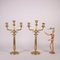 Gilded Bronze Candle Holders, Set of 2 2