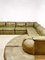 Mid-Century Modular Sofa with Green Patchwork Leather from Laauser, 1970s 8