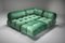 Camaleonda Modular Sofa in Pierre Frey Velvet Green Upholstery by Mario Bellini for B&B Italia / C&B Italia, 1970s, Set of 12 8