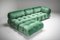 Camaleonda Modular Sofa in Pierre Frey Velvet Green Upholstery by Mario Bellini for B&B Italia / C&B Italia, 1970s, Set of 12 5