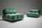 Camaleonda Modular Sofa in Pierre Frey Velvet Green Upholstery by Mario Bellini for B&B Italia / C&B Italia, 1970s, Set of 12 10