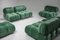 Sofá modular Camaleonda de tapicería Pierre Frey de terciopelo en verde de Mario Bellini para B & B Italia / C & B Italia, años 70. Juego de 12, Imagen 25