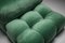 Sofá modular Camaleonda de tapicería Pierre Frey de terciopelo en verde de Mario Bellini para B & B Italia / C & B Italia, años 70. Juego de 12, Imagen 4