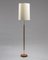 Swedish Beechwood and Brass Floor Lamp, 1950s, Image 1