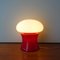Red & White Table Lamp from Marinha Grande, 1960s 2