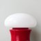 Red & White Table Lamp from Marinha Grande, 1960s 6