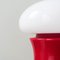 Red & White Table Lamp from Marinha Grande, 1960s 10