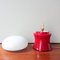 Red & White Table Lamp from Marinha Grande, 1960s 12