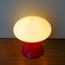 Red & White Table Lamp from Marinha Grande, 1960s 5