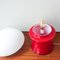 Red & White Table Lamp from Marinha Grande, 1960s 13