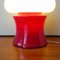 Red & White Table Lamp from Marinha Grande, 1960s 9