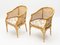 Bamboo and Rattan Lounge Chairs, 1960s, Set of 2 4