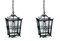 Mid-Century Large Italian Wrought Iron Ceiling Lamps, Set of 2 1