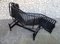 Vintage Black Edition LC4 Chaise Lounge de Le Corbusier, Jeanneret & Perriand para Cassina, años 60, Imagen 12