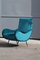 Italian Green Velvet Lounge Chairs, 1950s, Set of 2 9
