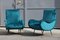 Fauteuils en Velours Vert, Italie, 1950s, Set de 2 2