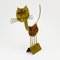 Vintage French Brutalist Sculpture of a Cat by Jarc 3