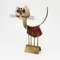 Vintage French Brutalist Sculpture of a Cat by Jarc 1