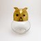 Vintage Glass and Metal Owl Candy Box 1