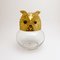 Vintage Glass and Metal Owl Candy Box, Image 1