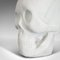 Vintage English White Marble Skull Paperweight, 1980s 2