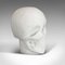 Vintage English White Marble Skull Paperweight, 1980s 8