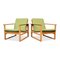 Oak 2256 Lounge Chairs by Børge Mogensen for Fredericia, 1950s, Set of 2 2