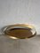 Mid-Century Modern Italian Round Gold Mirror With Gilt Frame and Wooden Details, Image 9