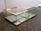 Vintage Italian Crystal Coffee Table with Brass Details 9