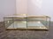 Vintage Italian Crystal Coffee Table with Brass Details, Image 8
