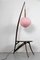 Lampadaire Mid-Century de Style Moderne Rose et Table en Nut Américain 8