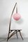 Mid-Century Modern Style Pink Floor Lamp and American Nut Table 6