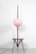 Mid-Century Modern Style Pink Floor Lamp and American Nut Table, Image 7