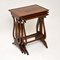 Antique Regency Style Yew Wood Nesting Tables, 1920s 2