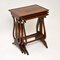 Antique Regency Style Yew Wood Nesting Tables, 1920s, Image 2