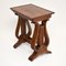 Antique Regency Style Yew Wood Nesting Tables, 1920s 3