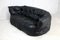 Black Leather Brigantine Sofa by Michel Ducaroy for Ligne Roset, 1980s 11