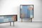 Mid-Century Modern Scandinavian Hand-Painted Birch Cabinet & Sideboard, 1960s, Set of 2 9