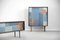 Mid-Century Modern Scandinavian Hand-Painted Birch Cabinet & Sideboard, 1960s, Set of 2, Image 9