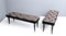 Benches with Patterned Fabric Upholstery from Dedar, Italy, 1950s, Set of 2 3