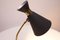 Mid-Century Modern Table Lamp with Black Shade, 1950s, Image 3