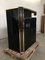 Hollywood Regency Style Belgian Black Mirror Glass & Brass Highboard Buffet, 1980s 2