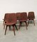 Skandinavische Palisander Esszimmerstühle mit Woll Sitzen, 1960er, 6er Set 18